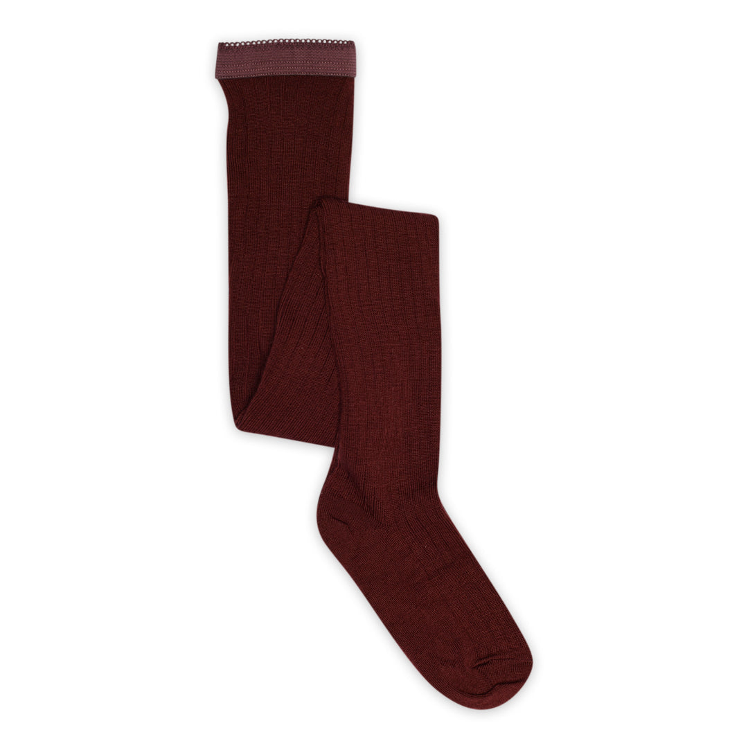 Wool rib tights