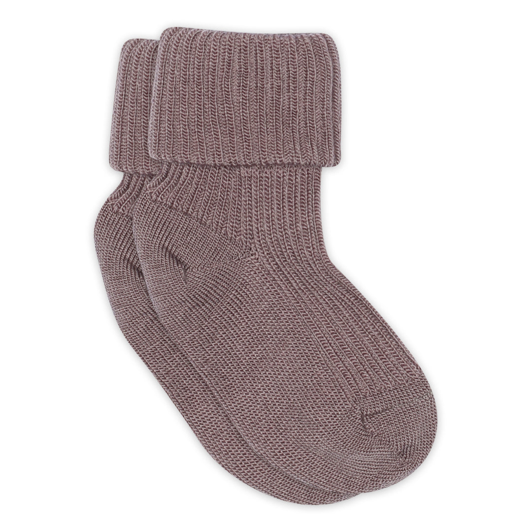 Wool rib baby socks