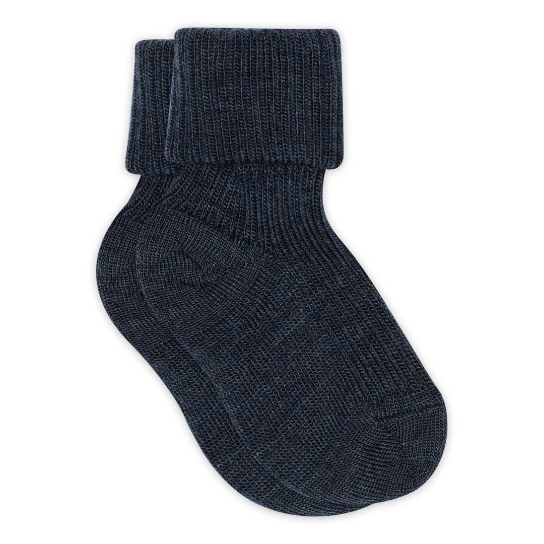 Wool rib baby socks