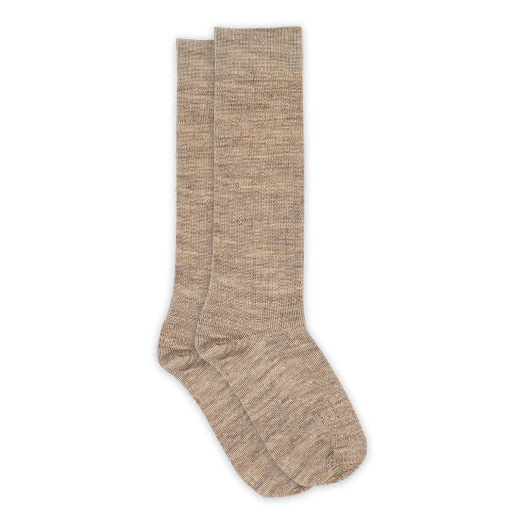 Wool rib knee socks