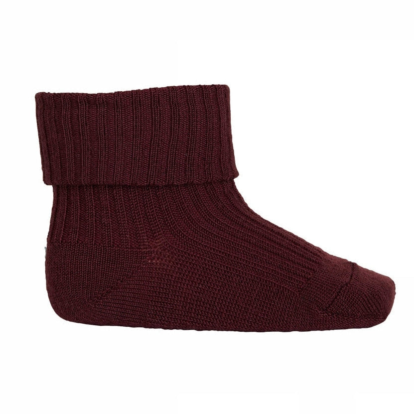 Wool rib baby socks