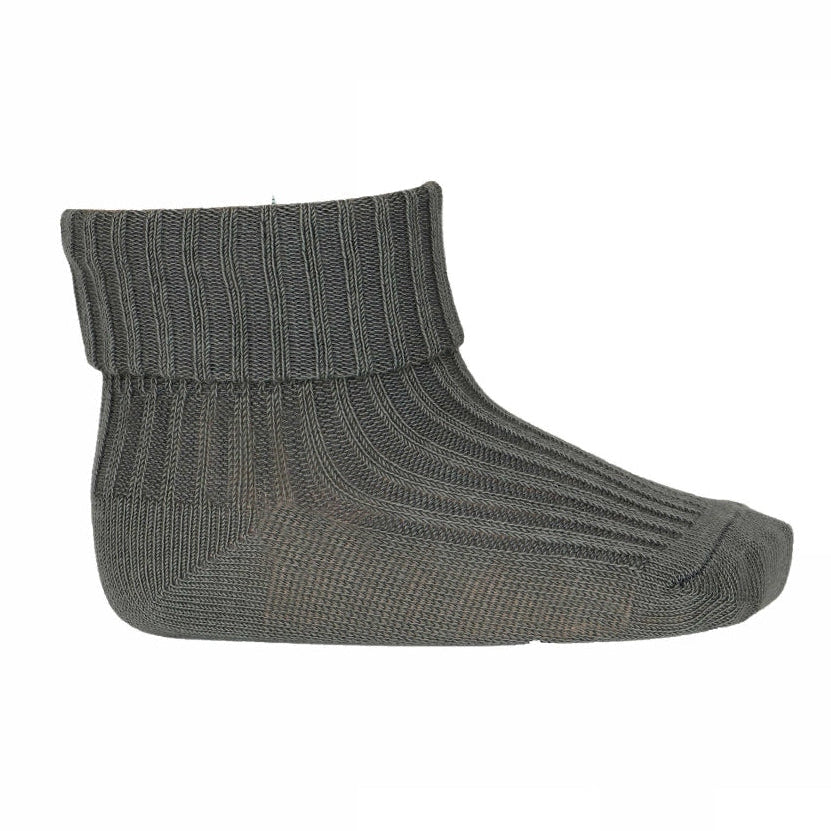 Wool rib baby socks