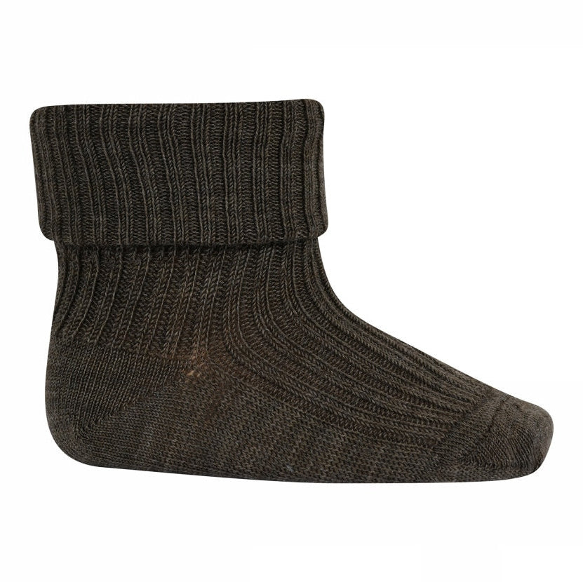 Wool rib baby socks