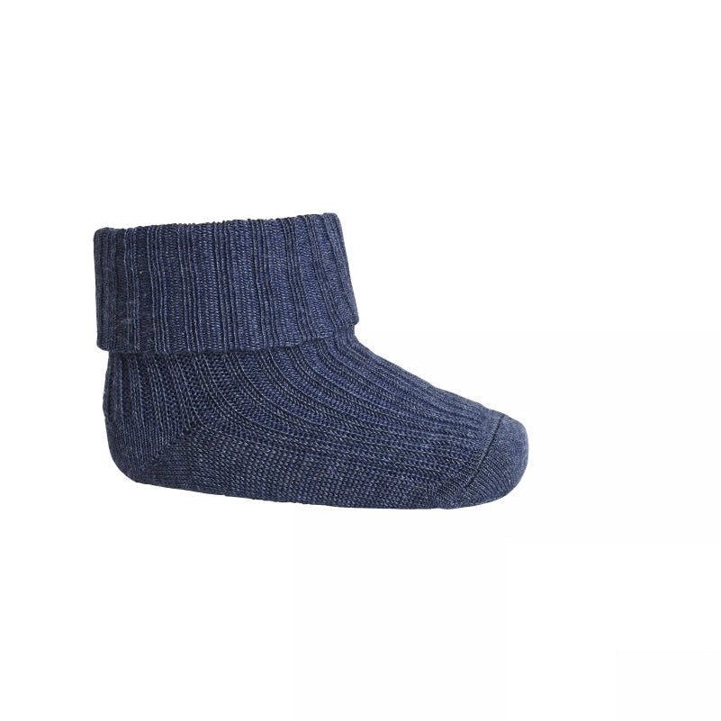 Wool rib baby socks