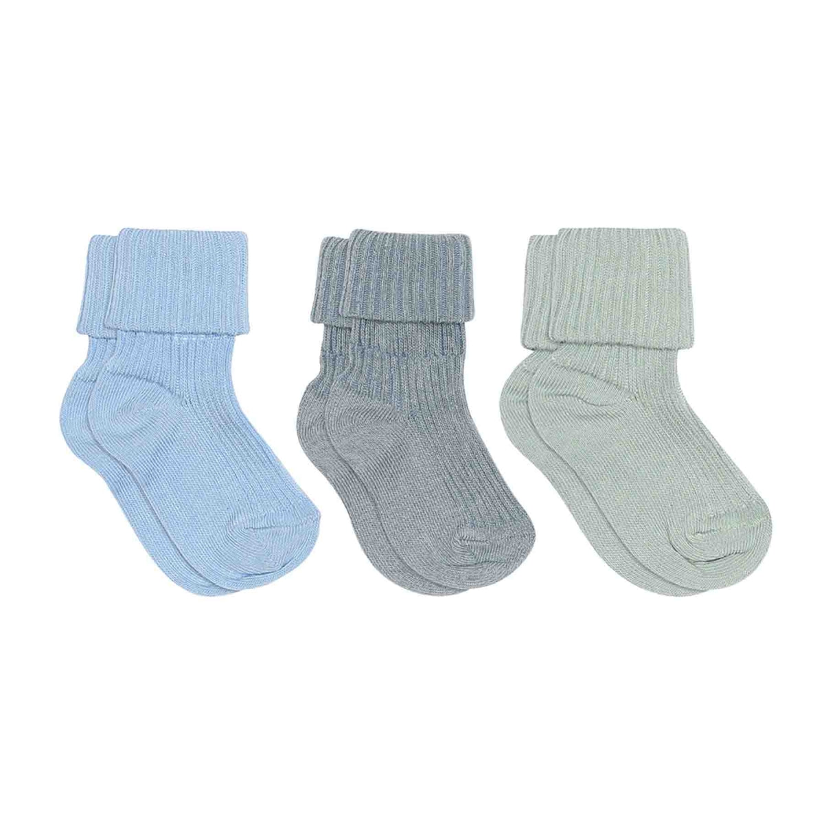 Cotton rib baby socks - 3-pack