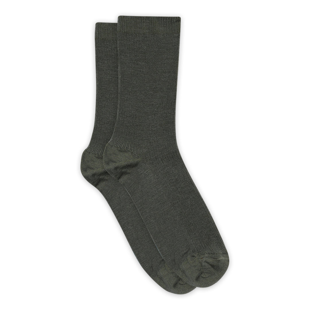 Fine wool rib socks