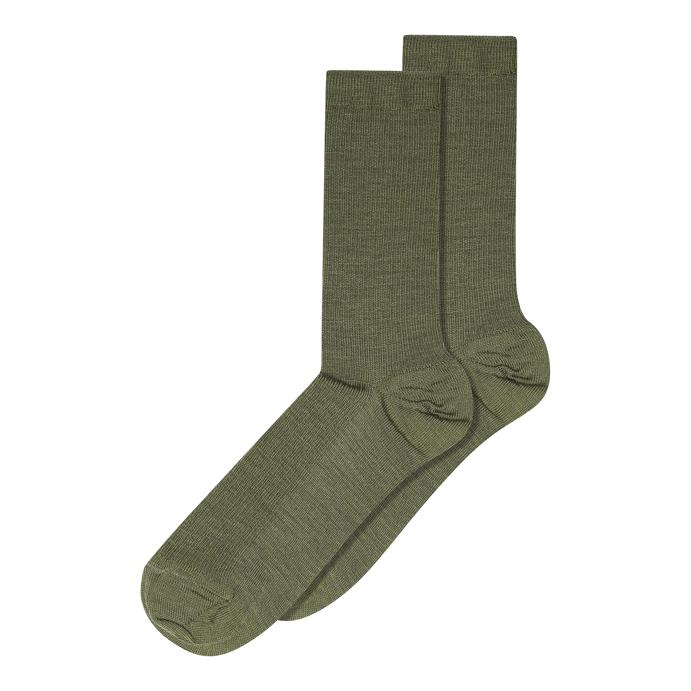 Fine wool rib socks