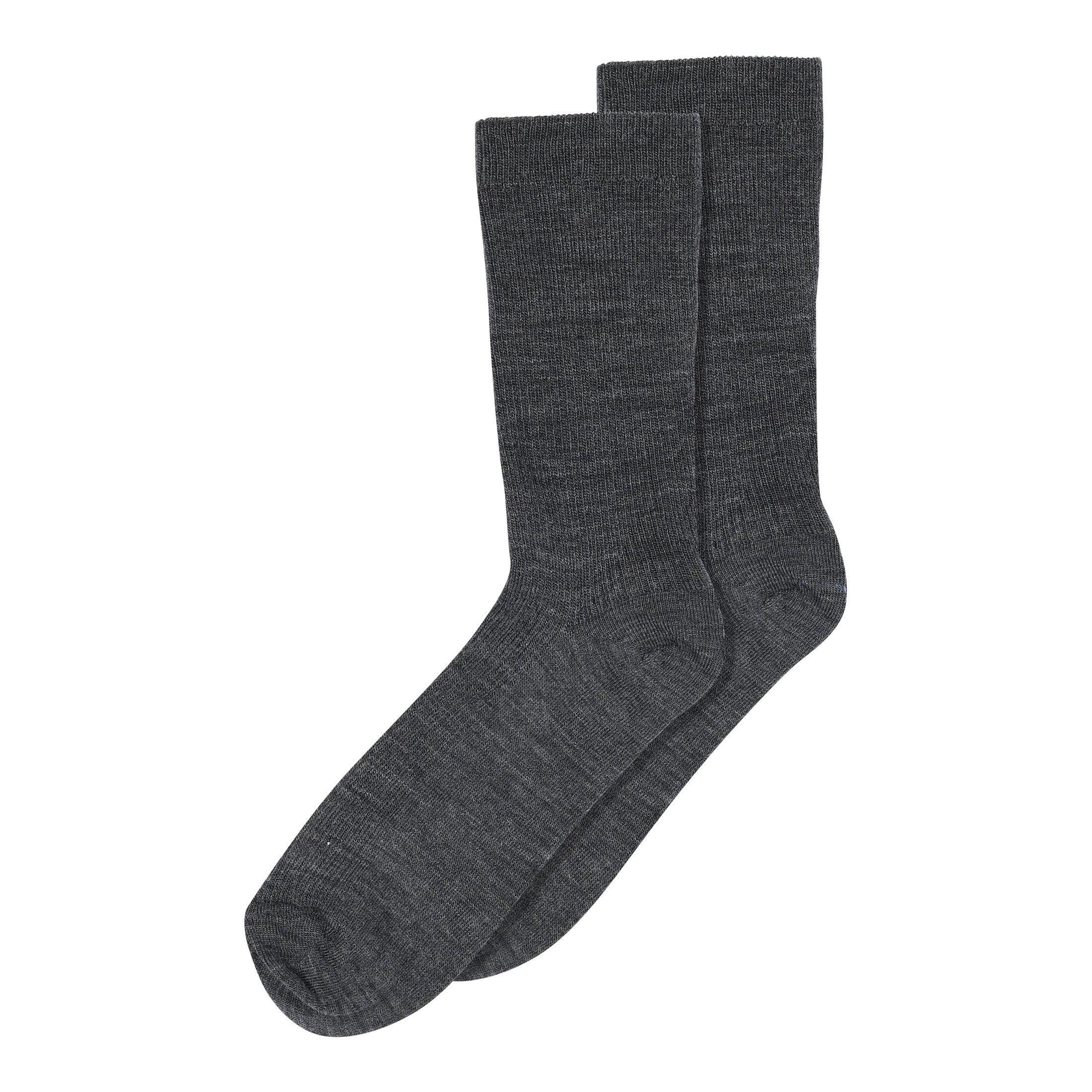 Fine wool rib socks