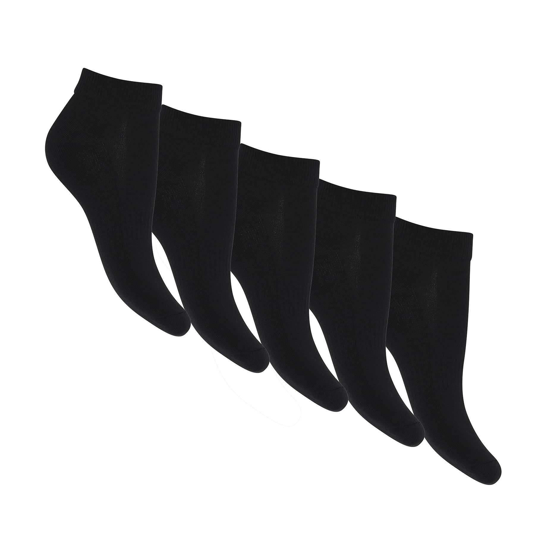 Tennis sneaker socks - 5-pack - Black