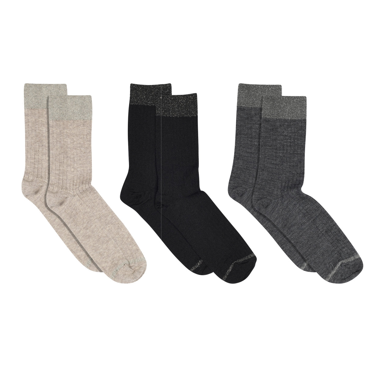 Erina wool rib socks - 3-pack