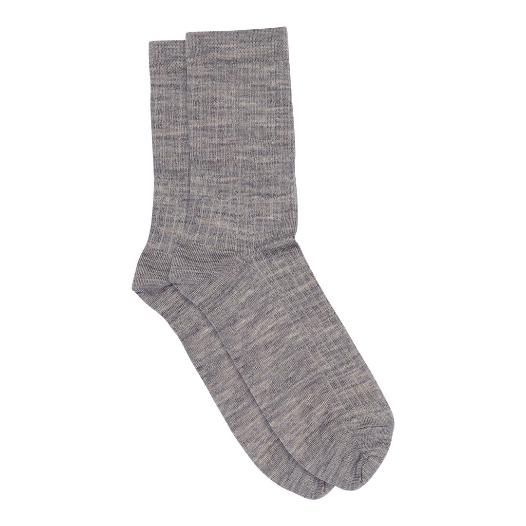 Wool rib socks