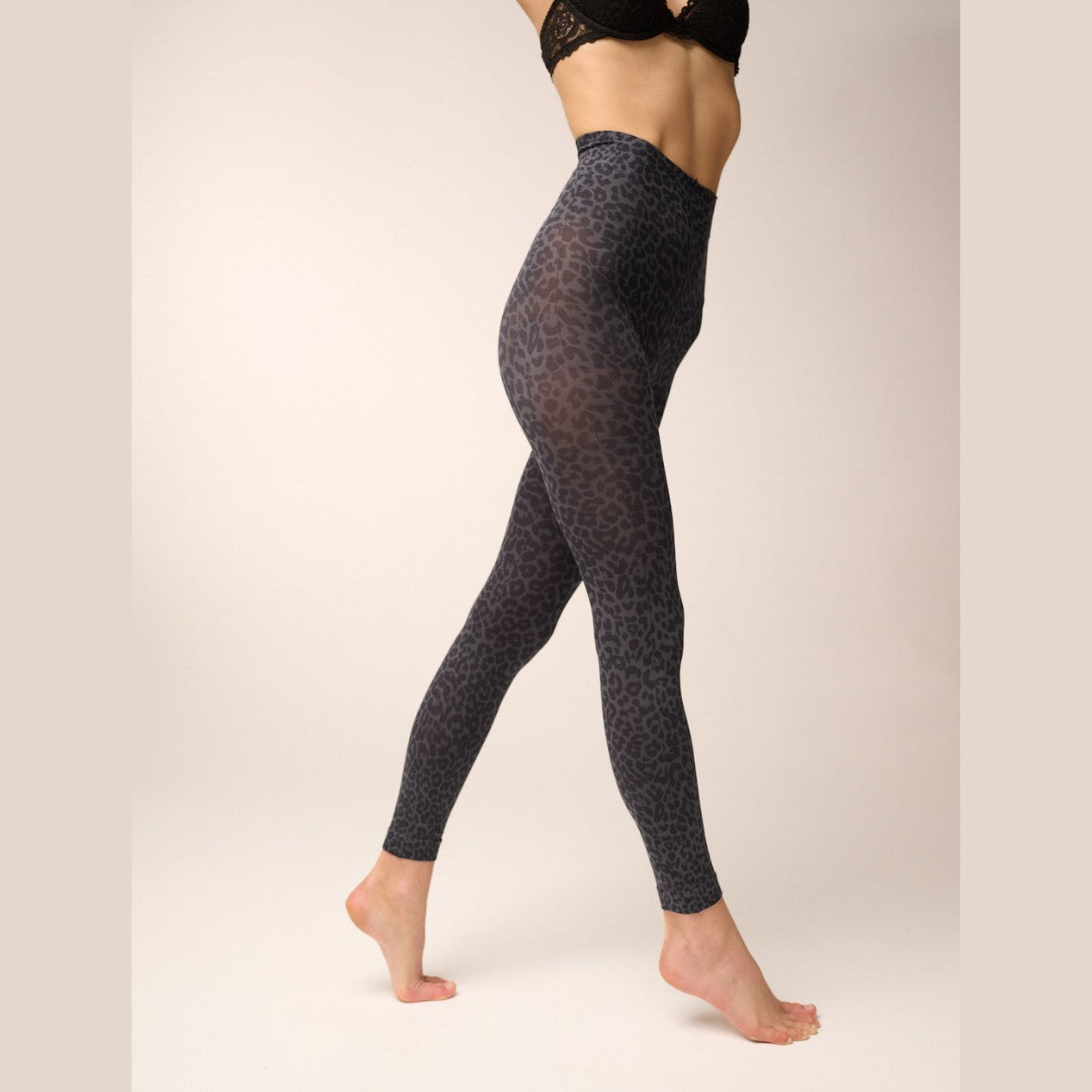 Leopard footless - 150 denier