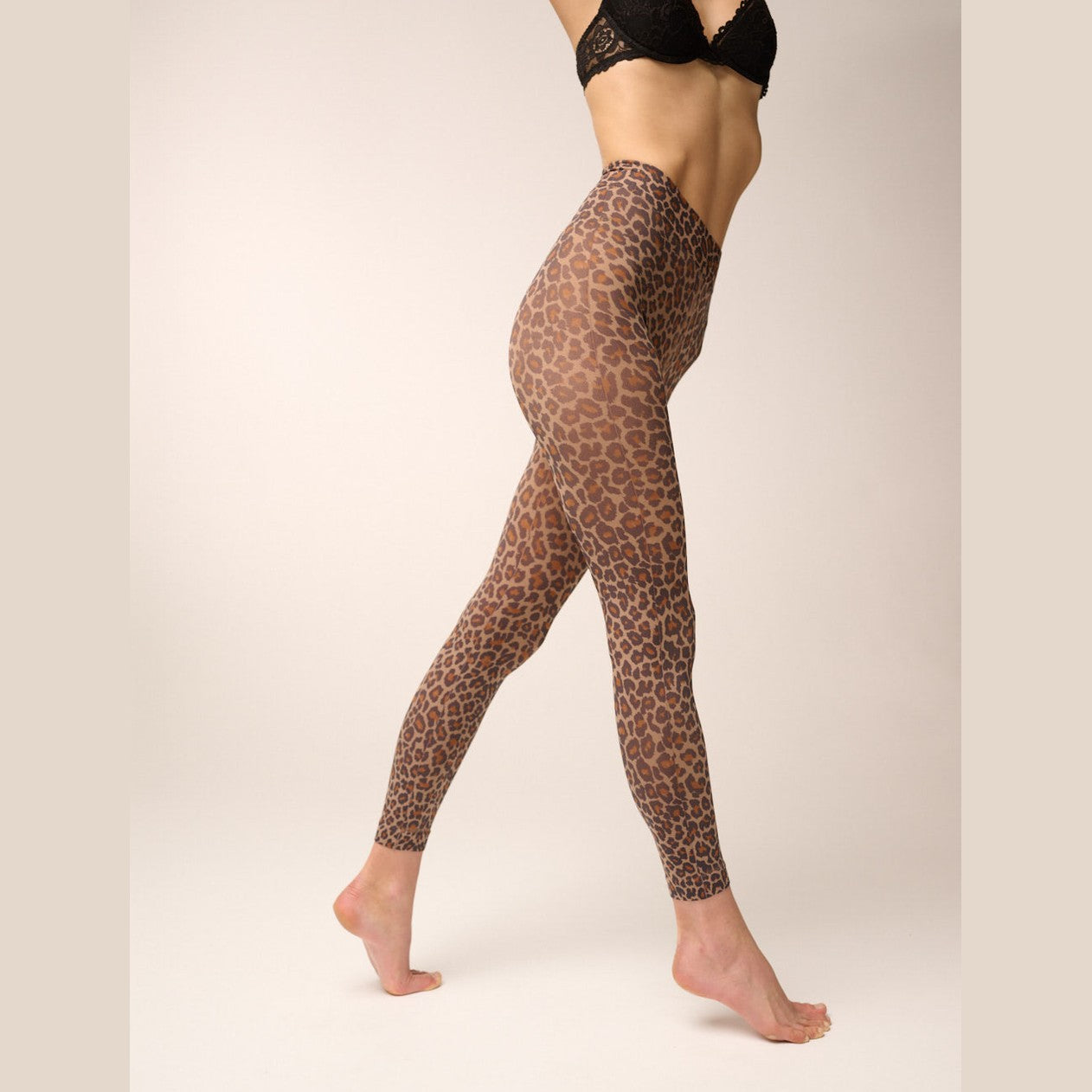 Leopard footless - 150 denier