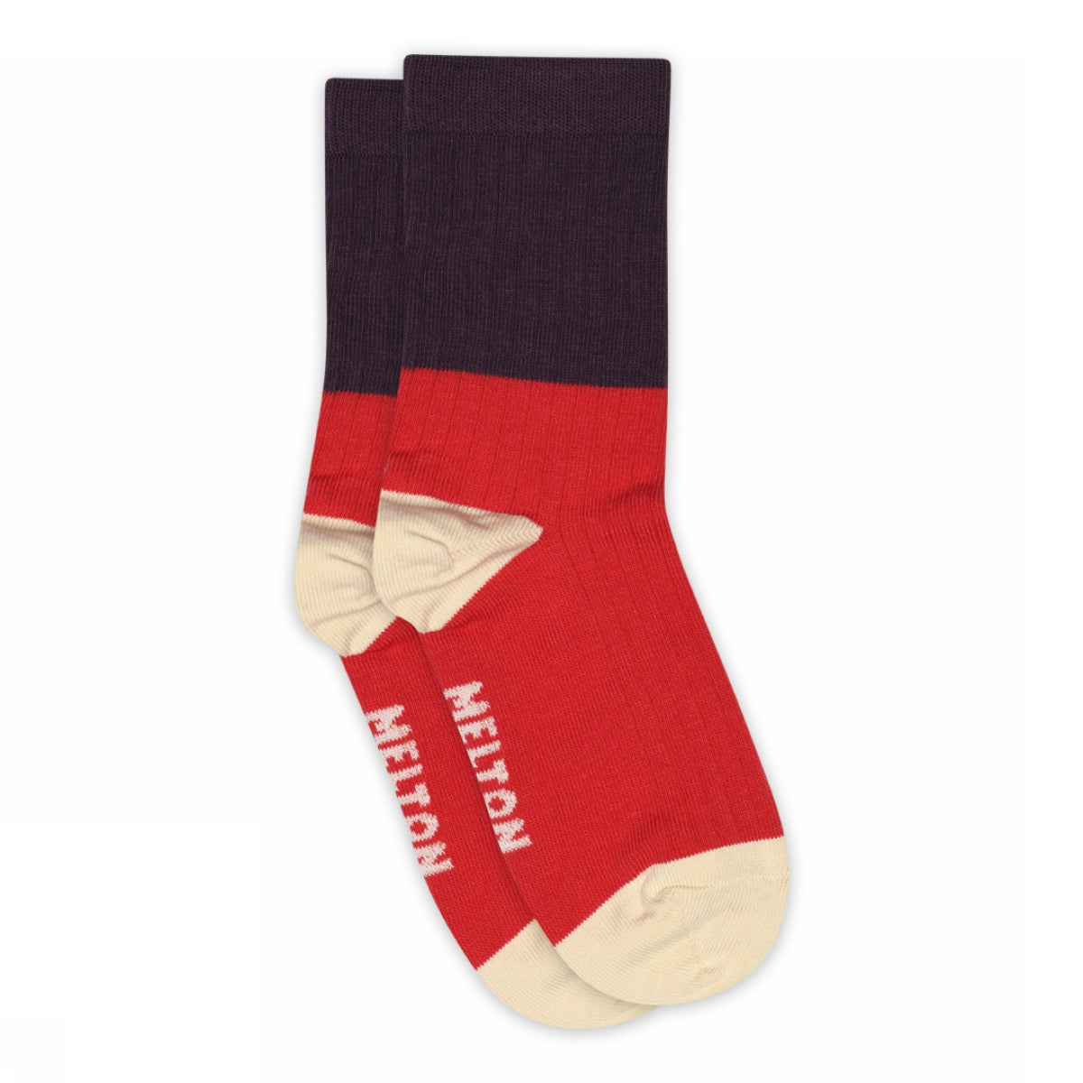Block colour socks