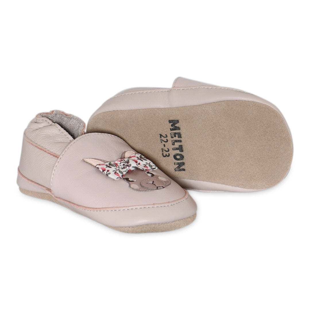 Bunny leather slippers