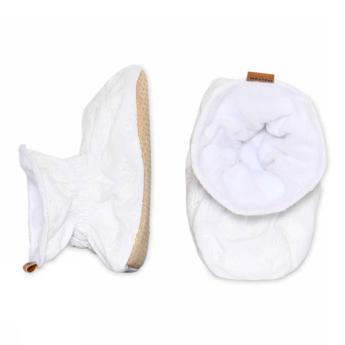 Lace textile slippers