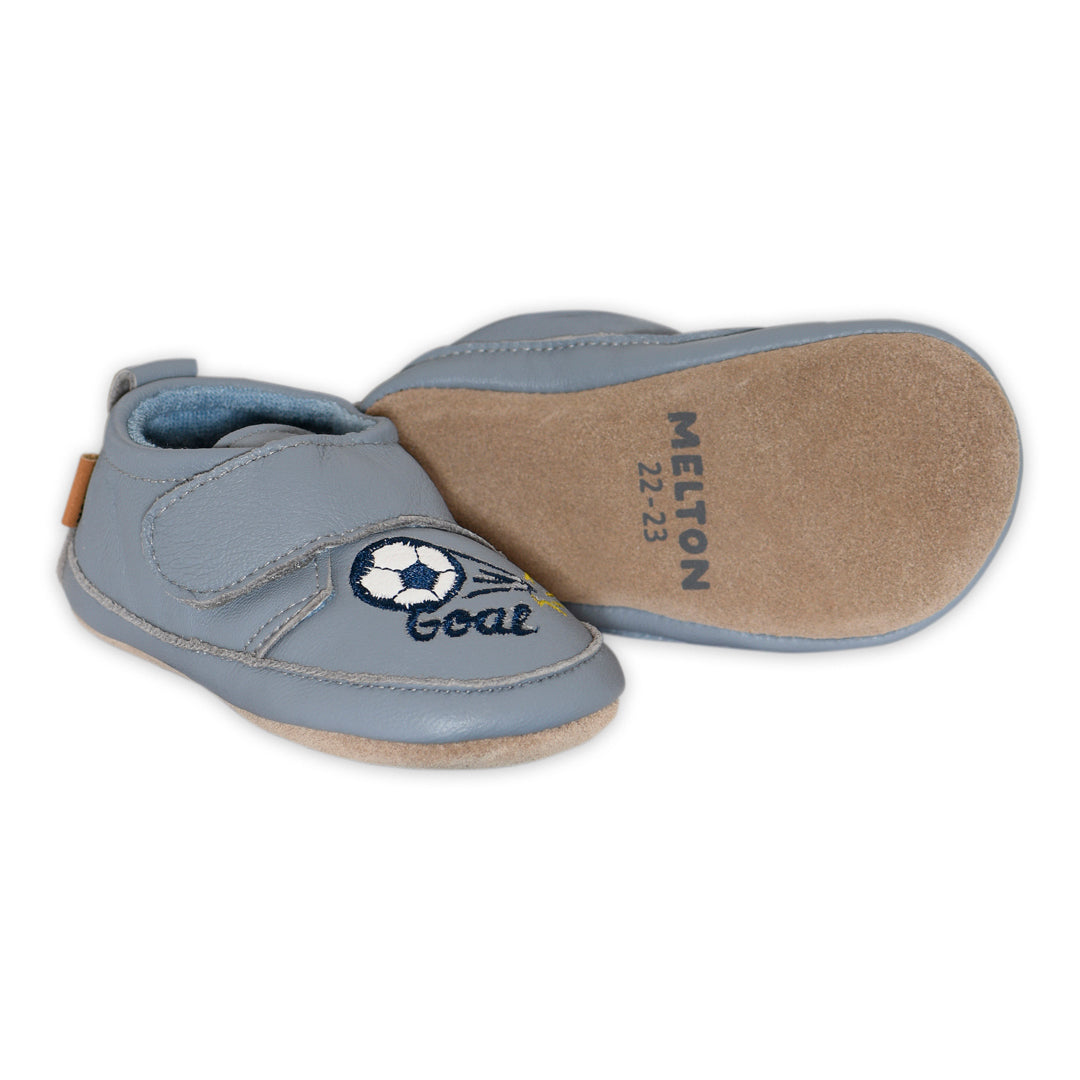 Soccer leather slippers