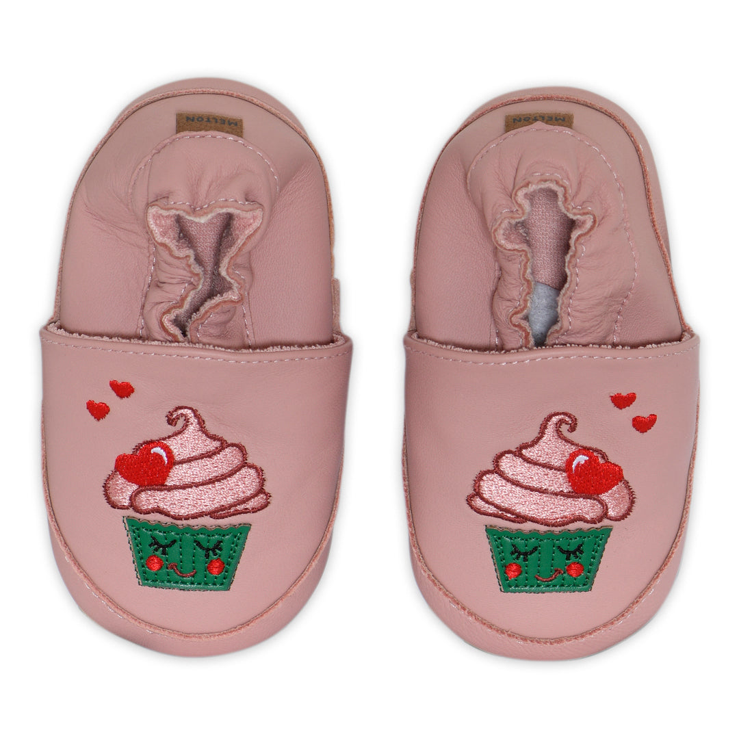 Cupcake leather slippers