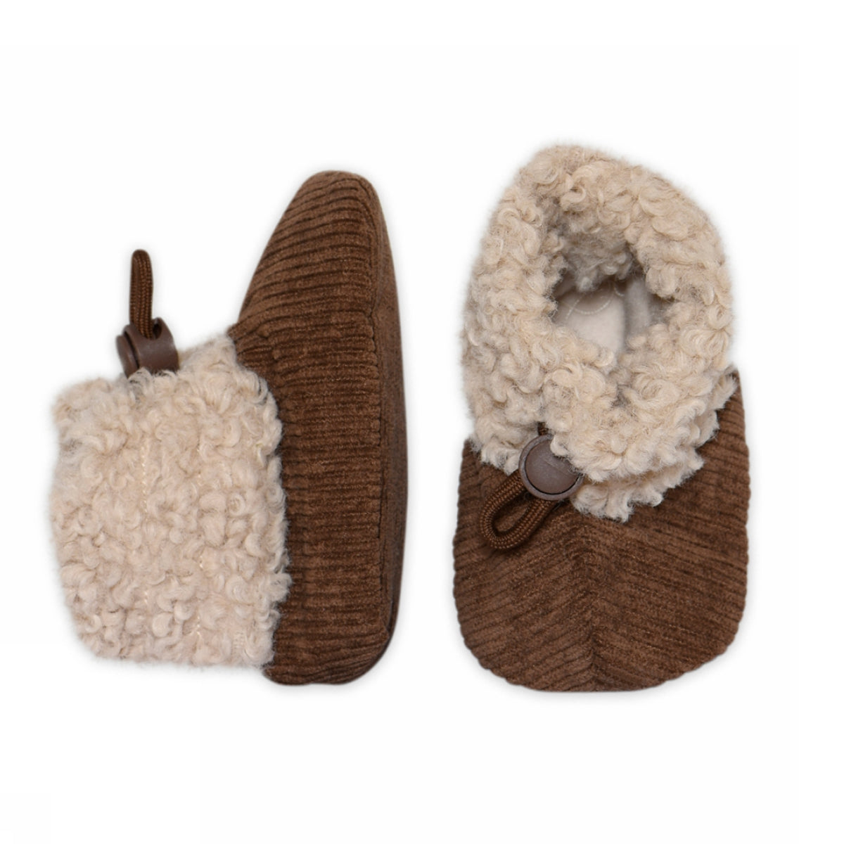 Fluffy baby textile slippers