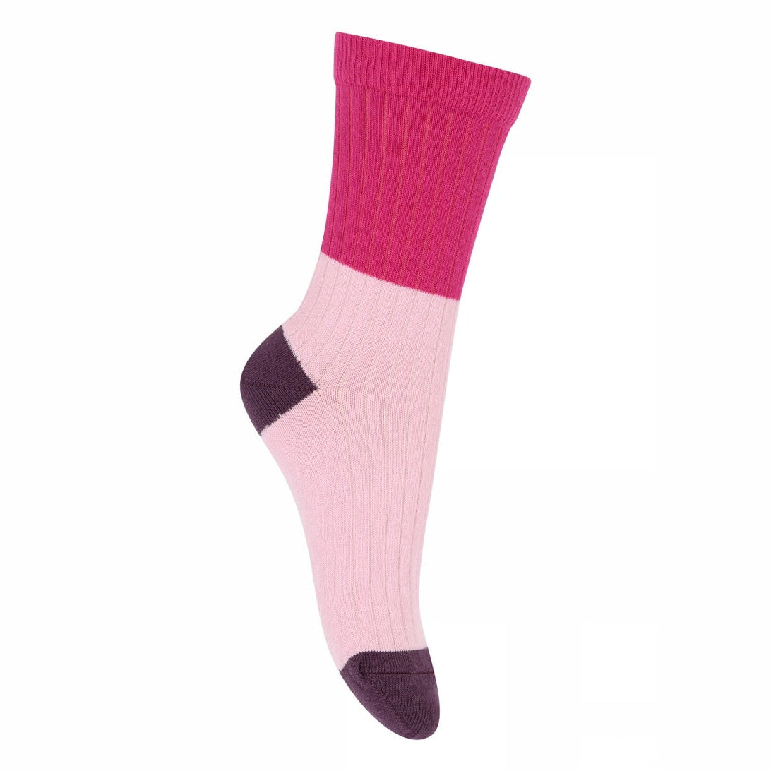 Block colour socks