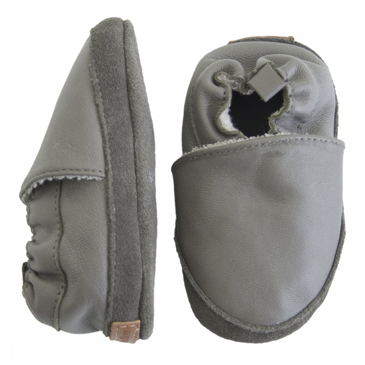 Solid leather slippers