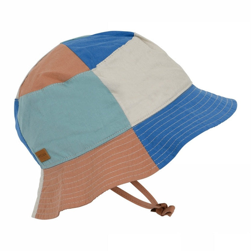Block poplin hat
