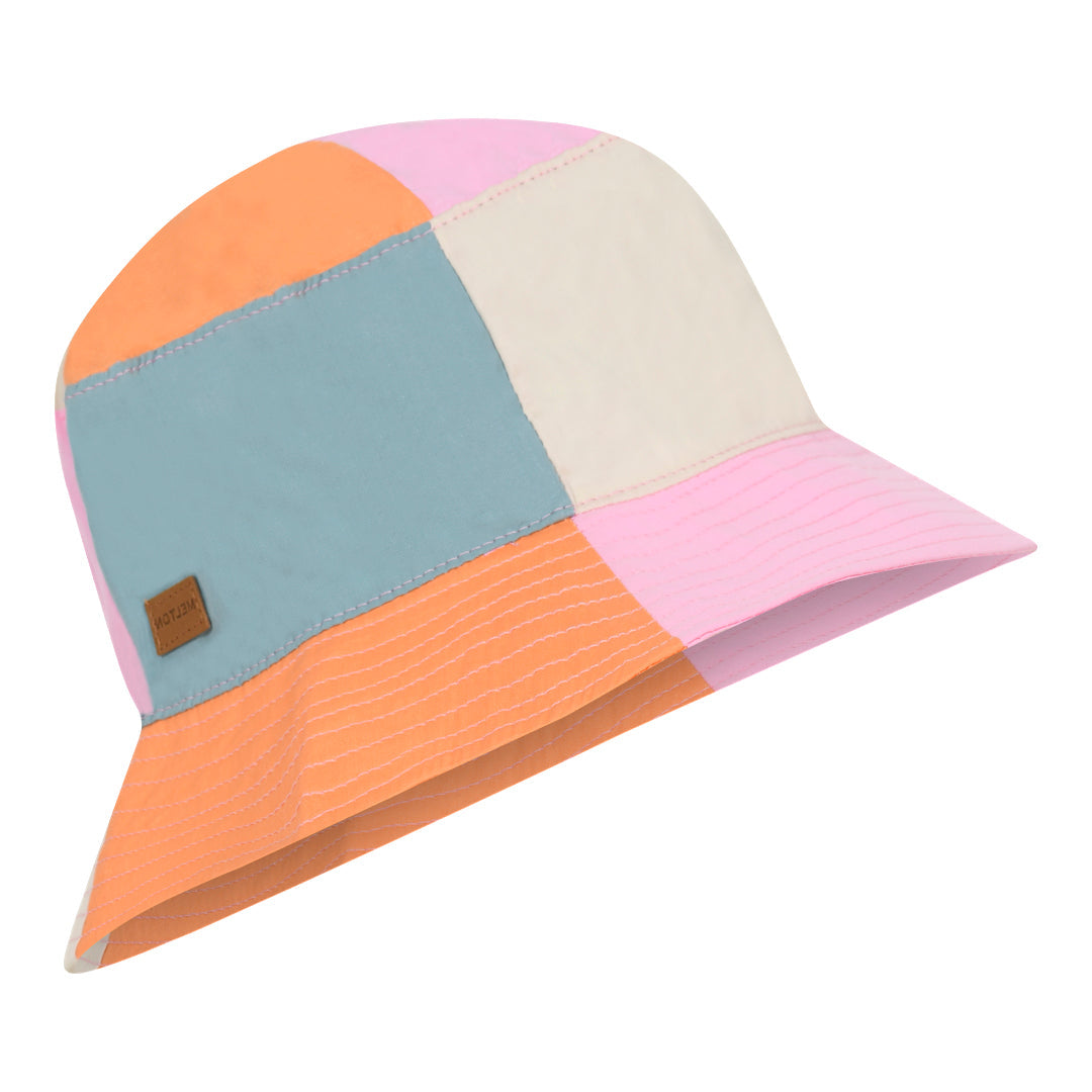 Block poplin hat