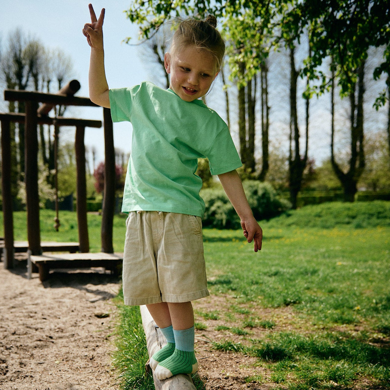 Block colour socks