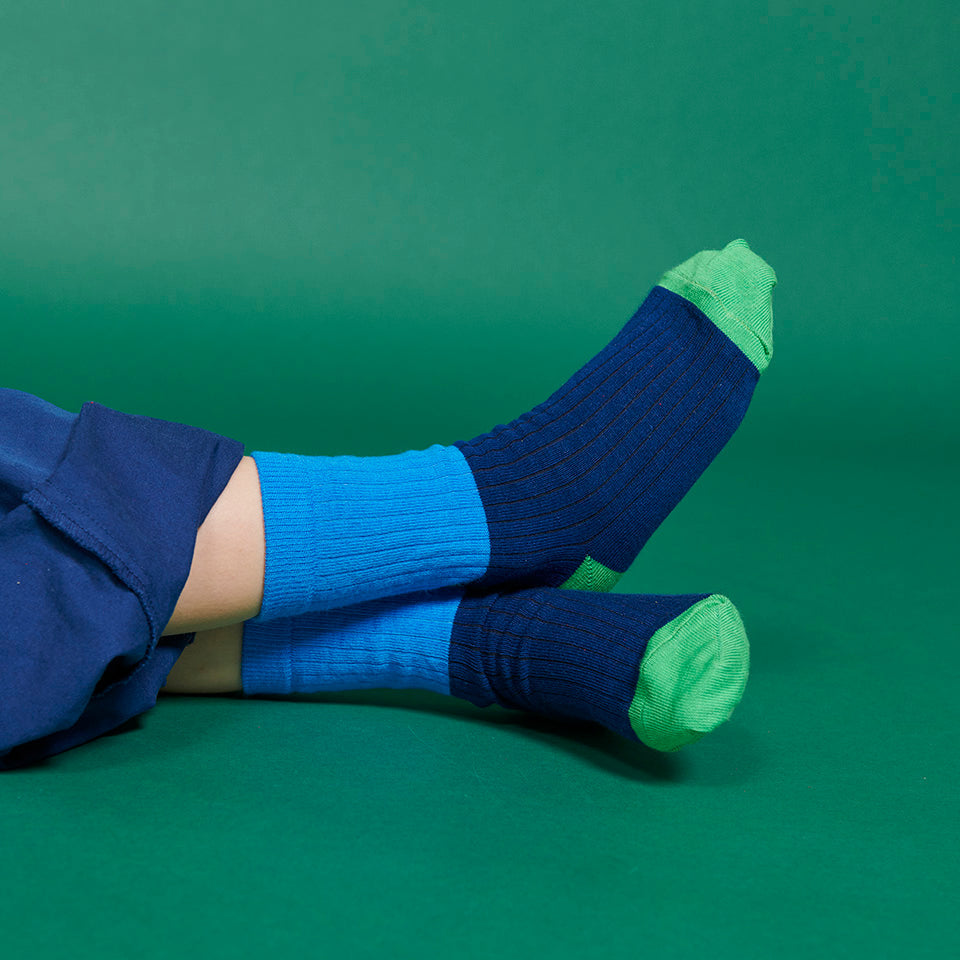 Block colour socks