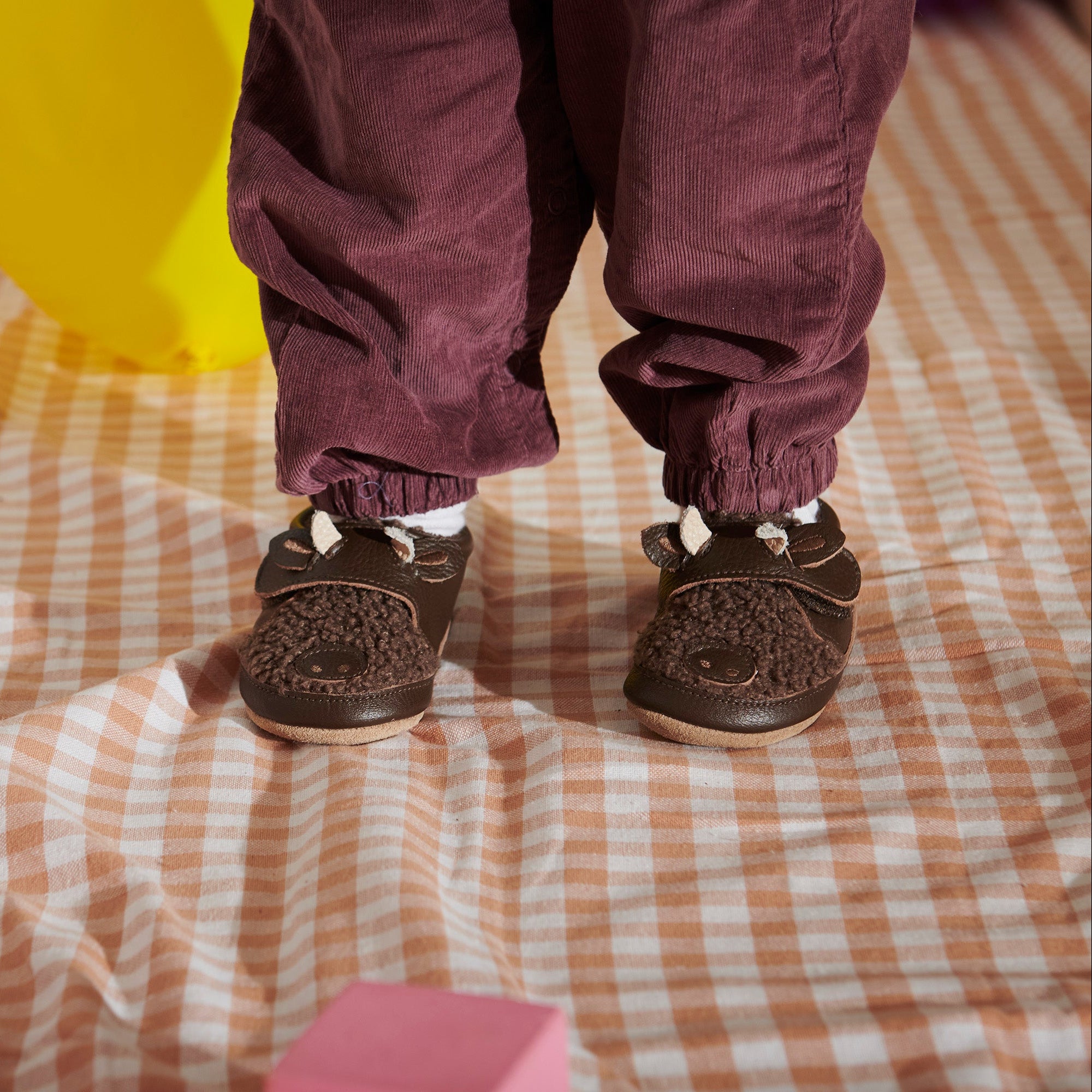 Buffalo leather slippers