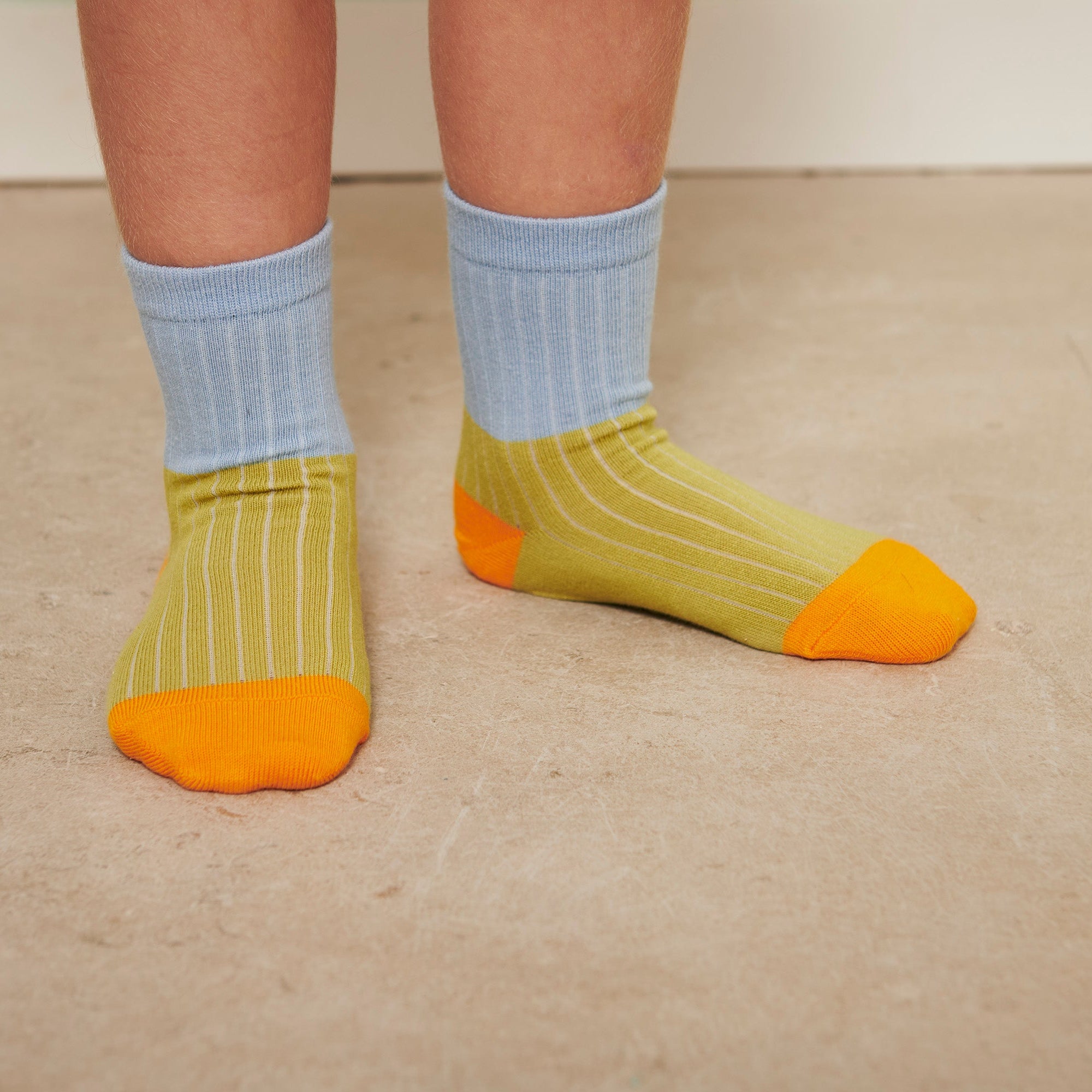 Block colour socks