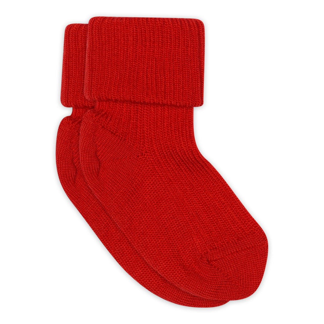 Wool rib baby socks