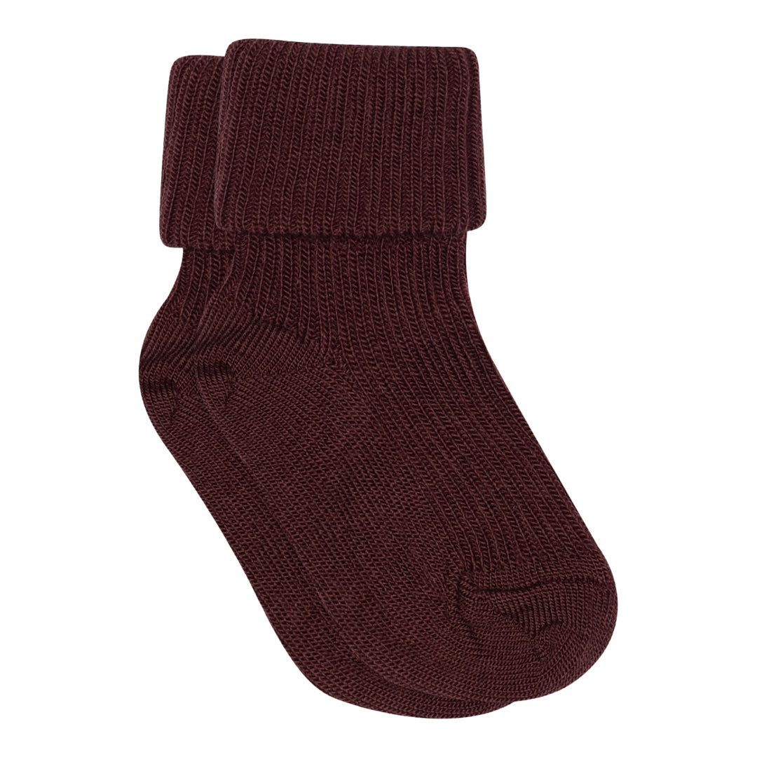 Wool rib baby socks