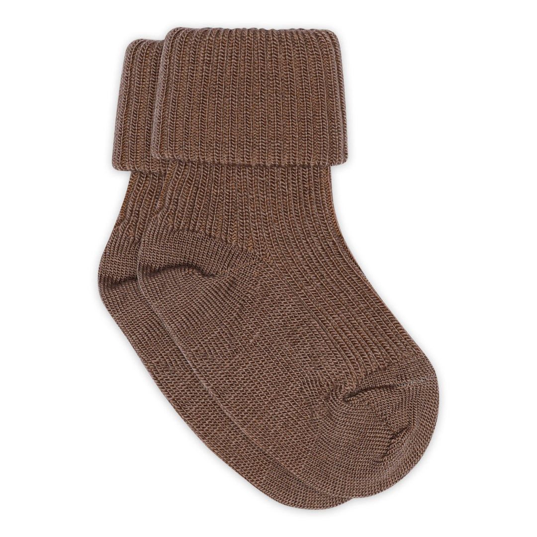 Wool rib baby socks