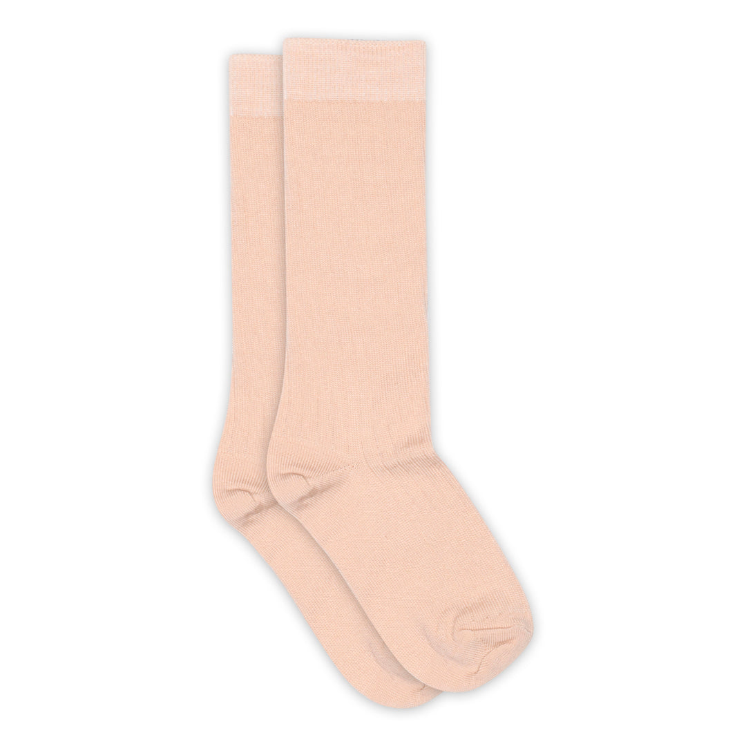 Wool rib knee socks