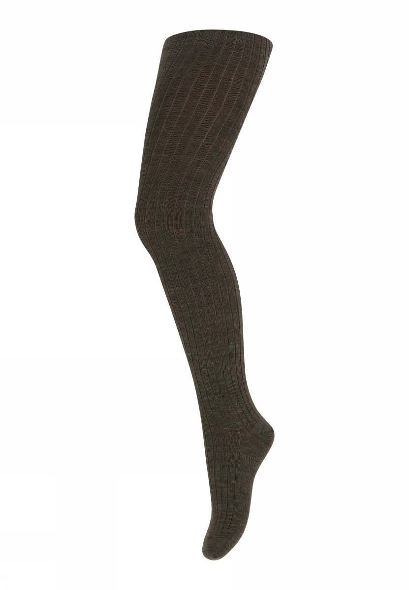 Wool rib tights