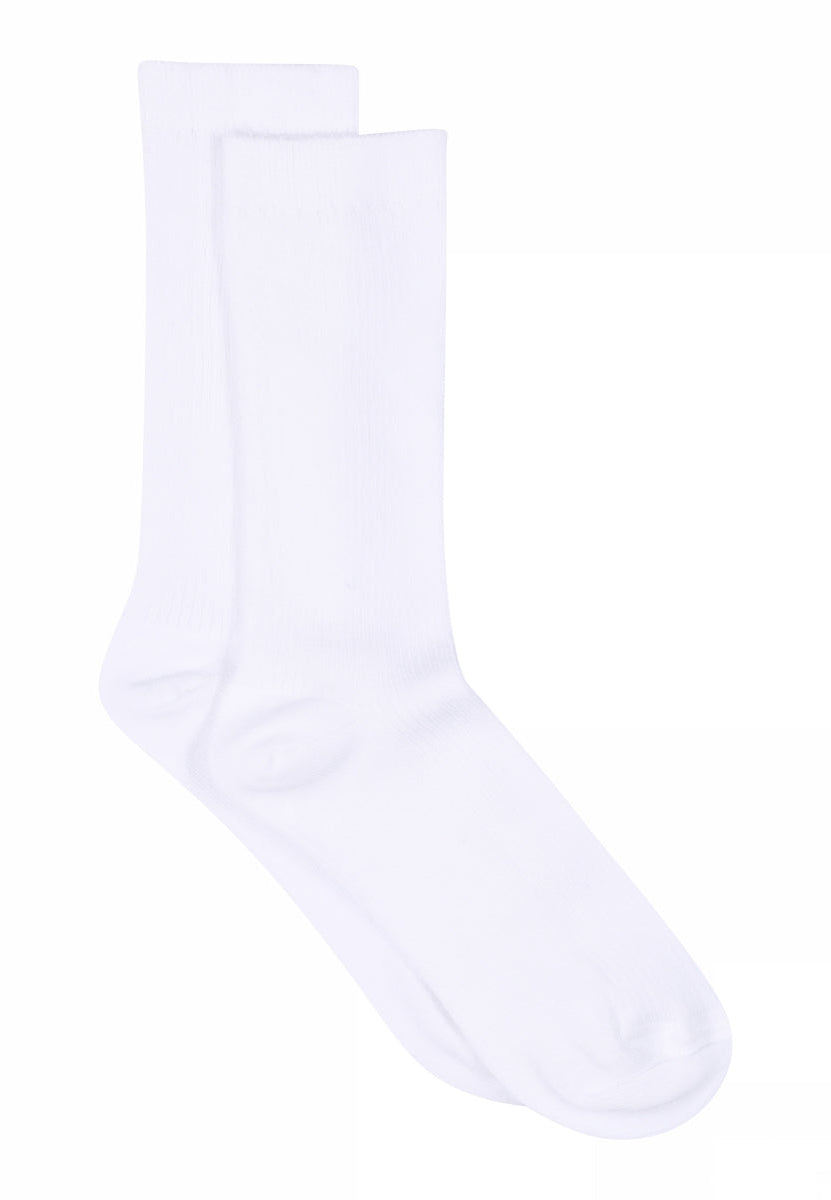 Fine cotton rib socks