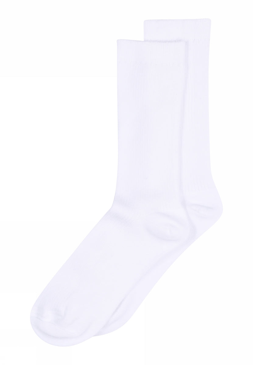 Fine cotton rib socks