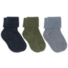 Wool rib baby socks - 3-pack