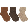 Wool rib baby socks - 3-pack