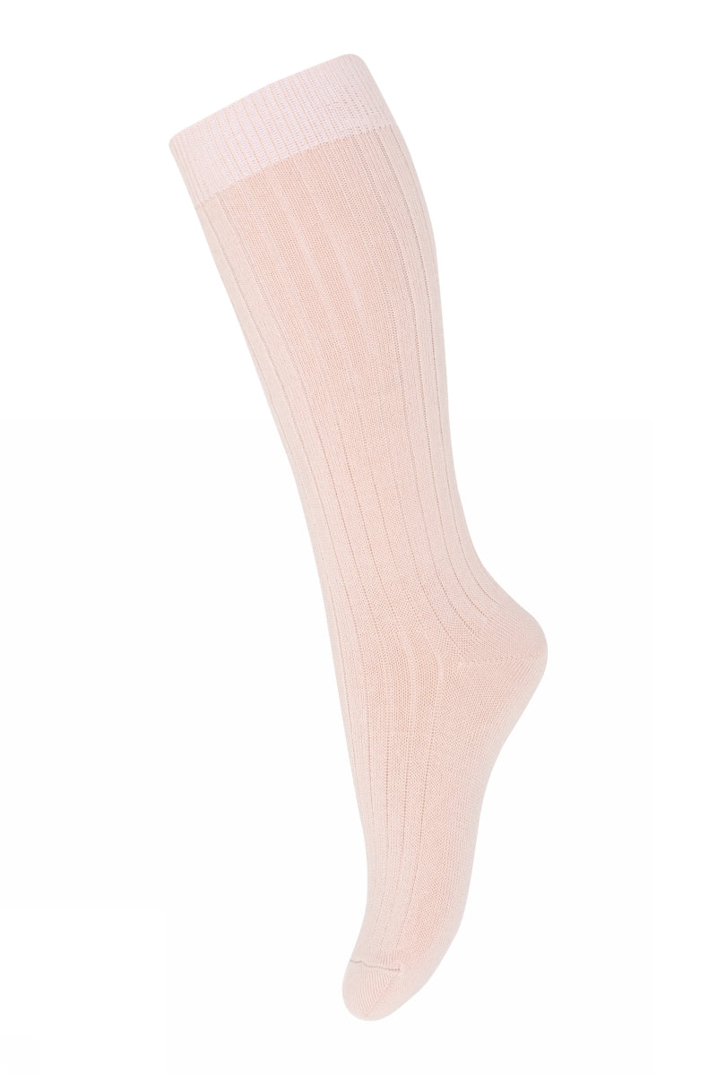 Wool rib knee socks