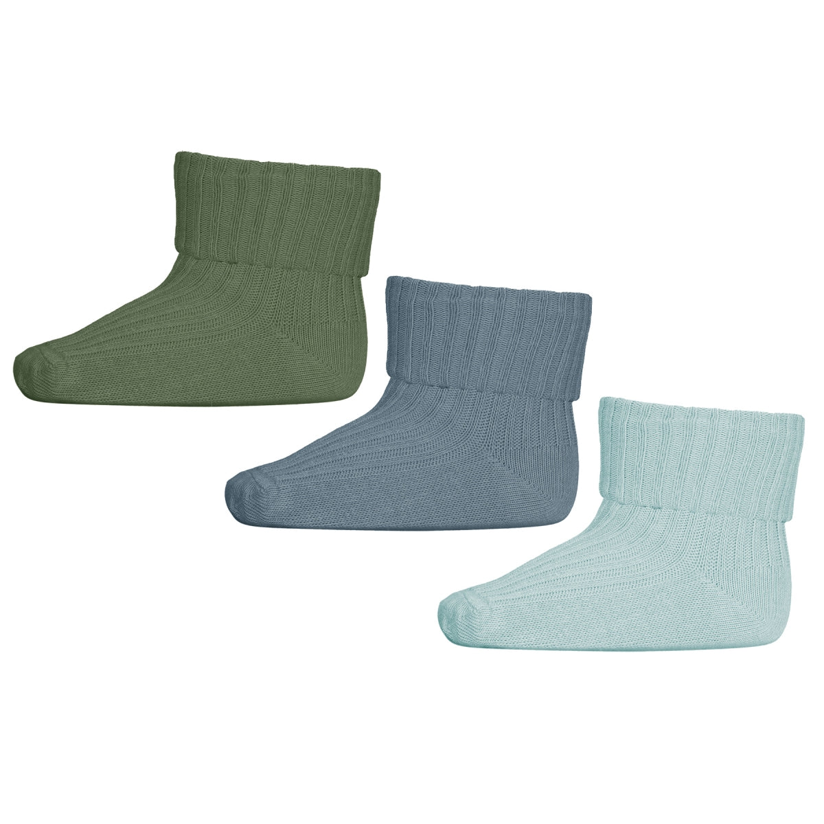 Cotton rib baby socks - 3-pack