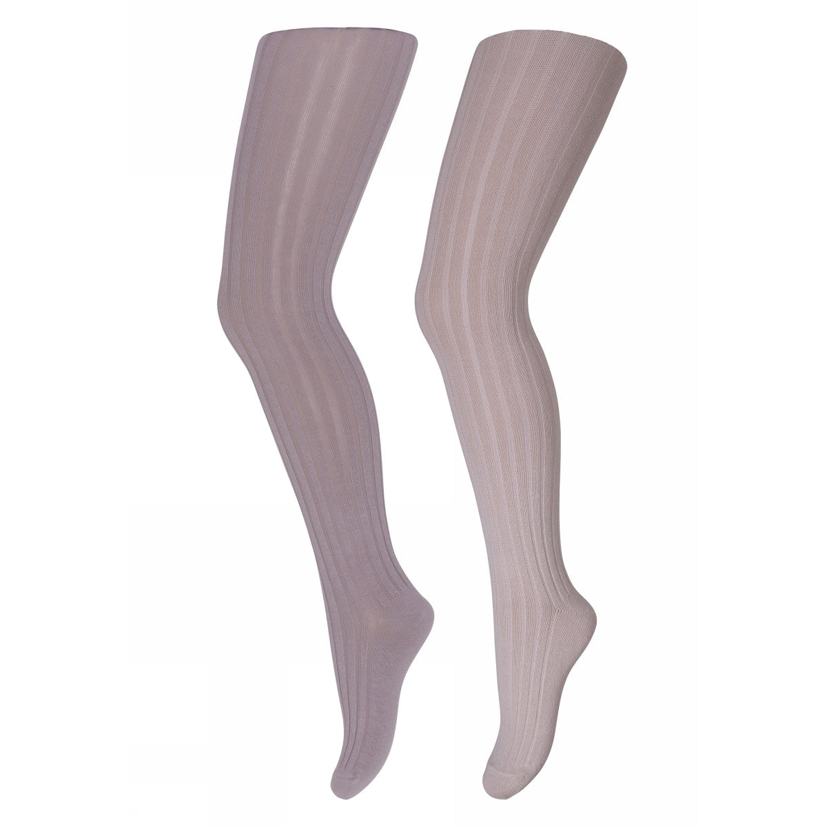 Cotton rib tights - 2 pack