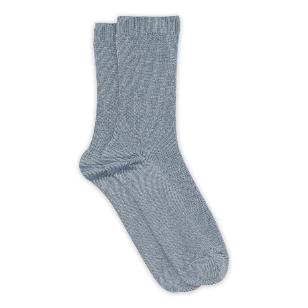 Fine wool rib socks