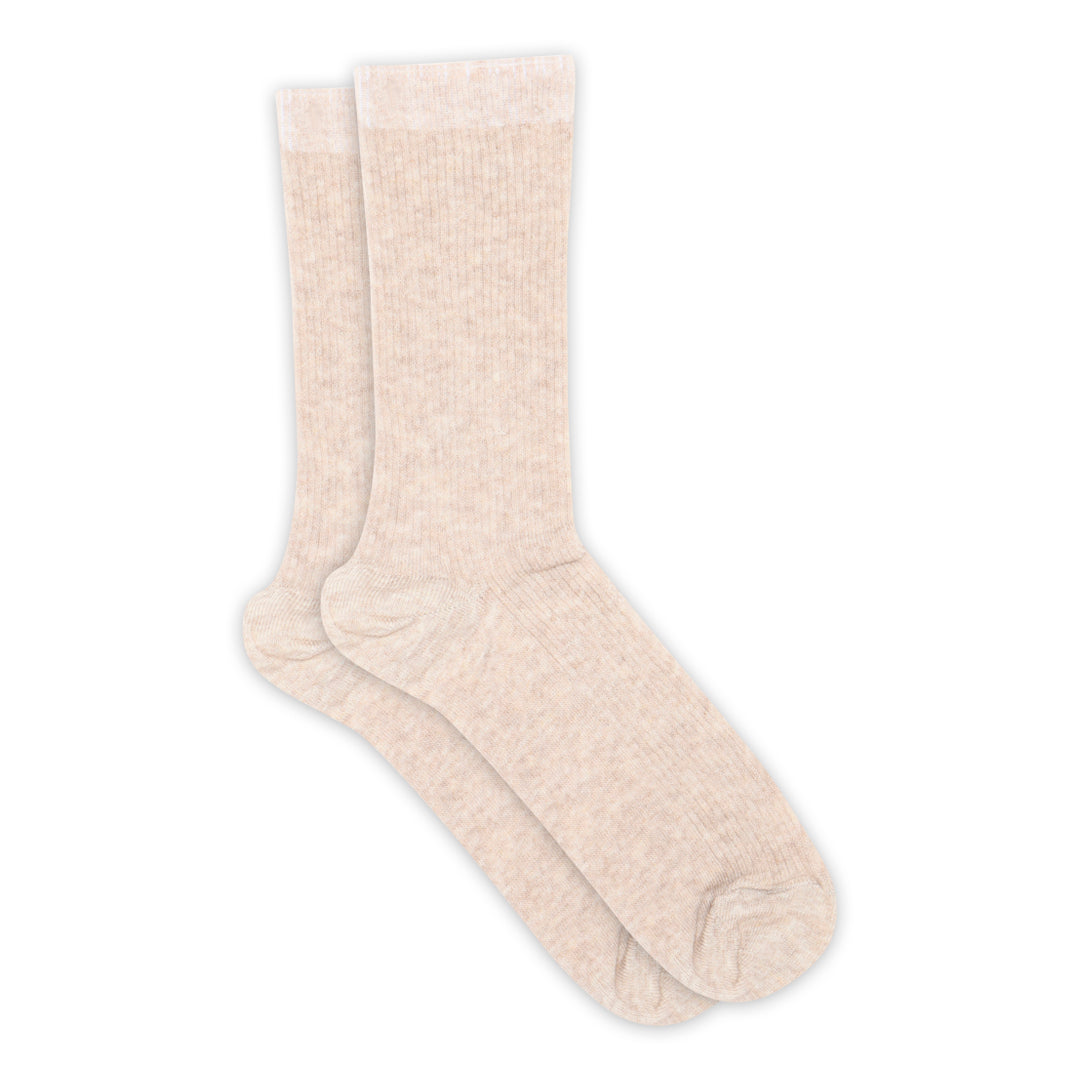 Fine cotton rib socks