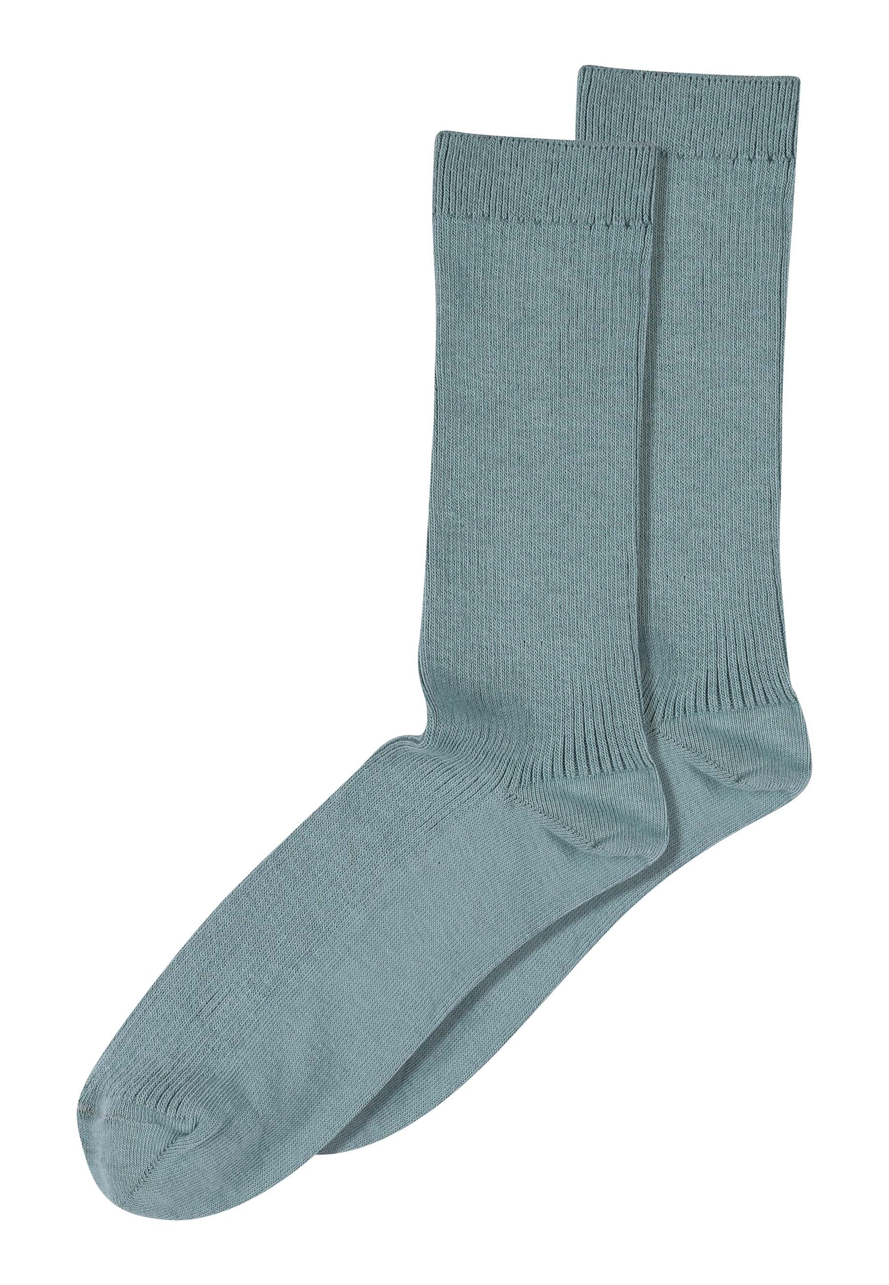 Fine cotton rib socks