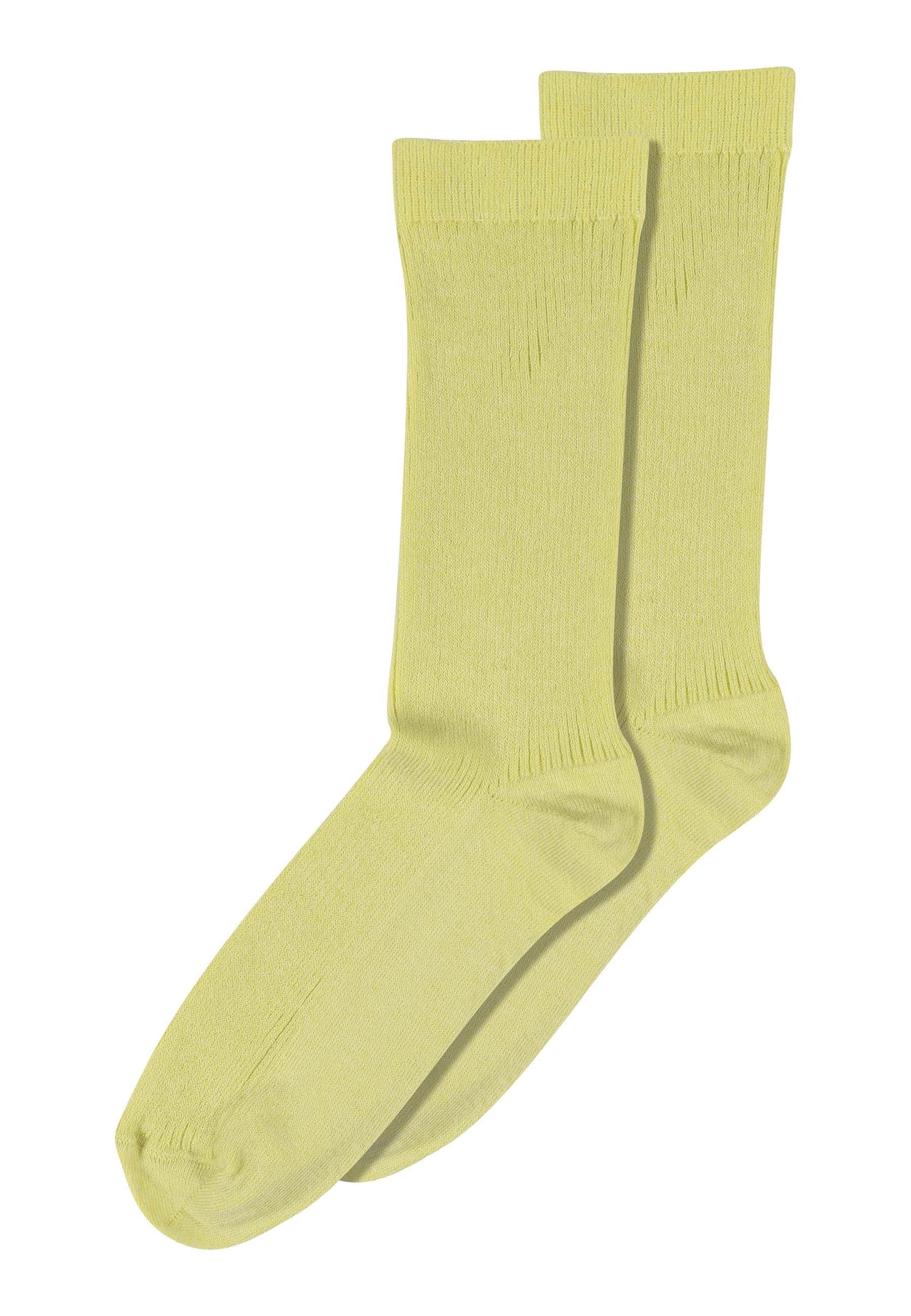 Fine cotton rib socks