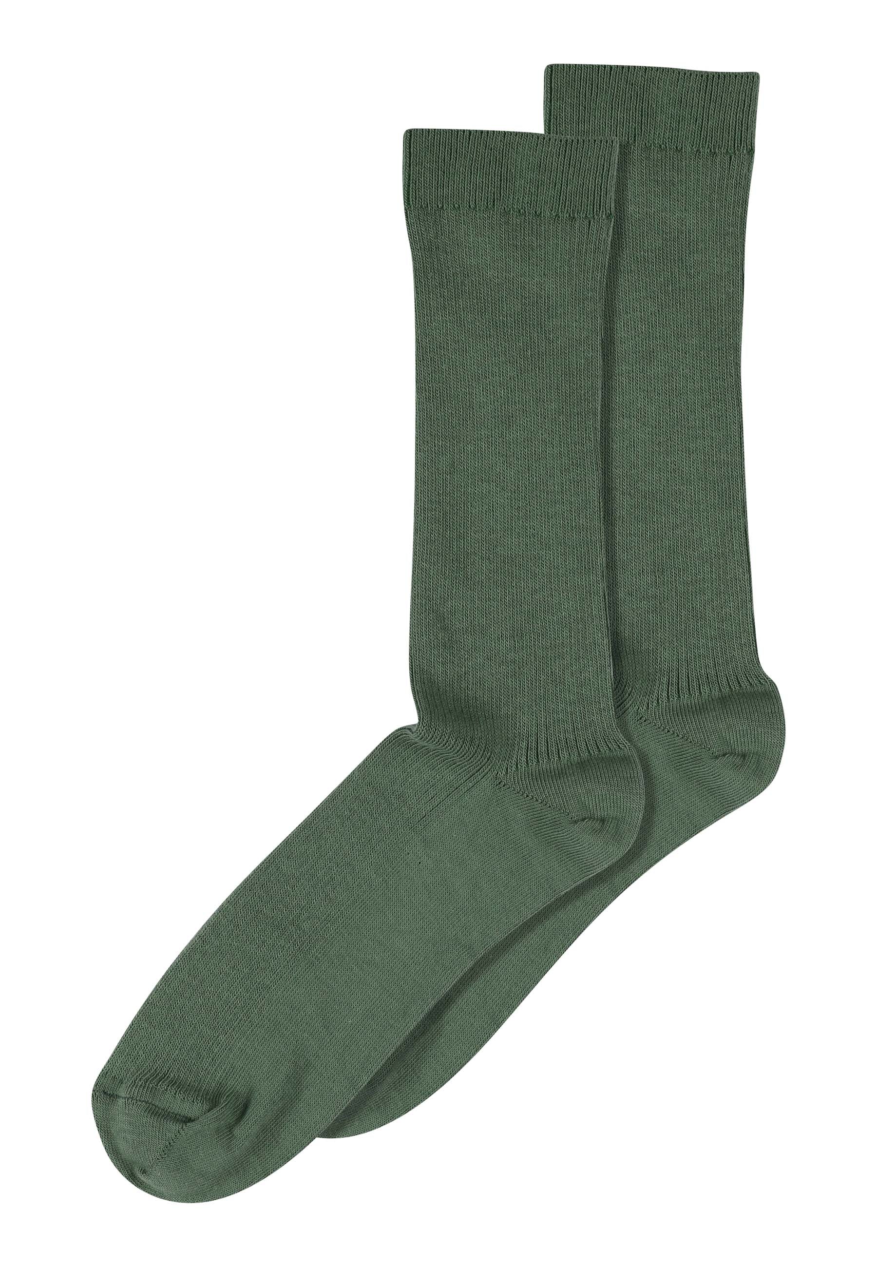 Fine cotton rib socks