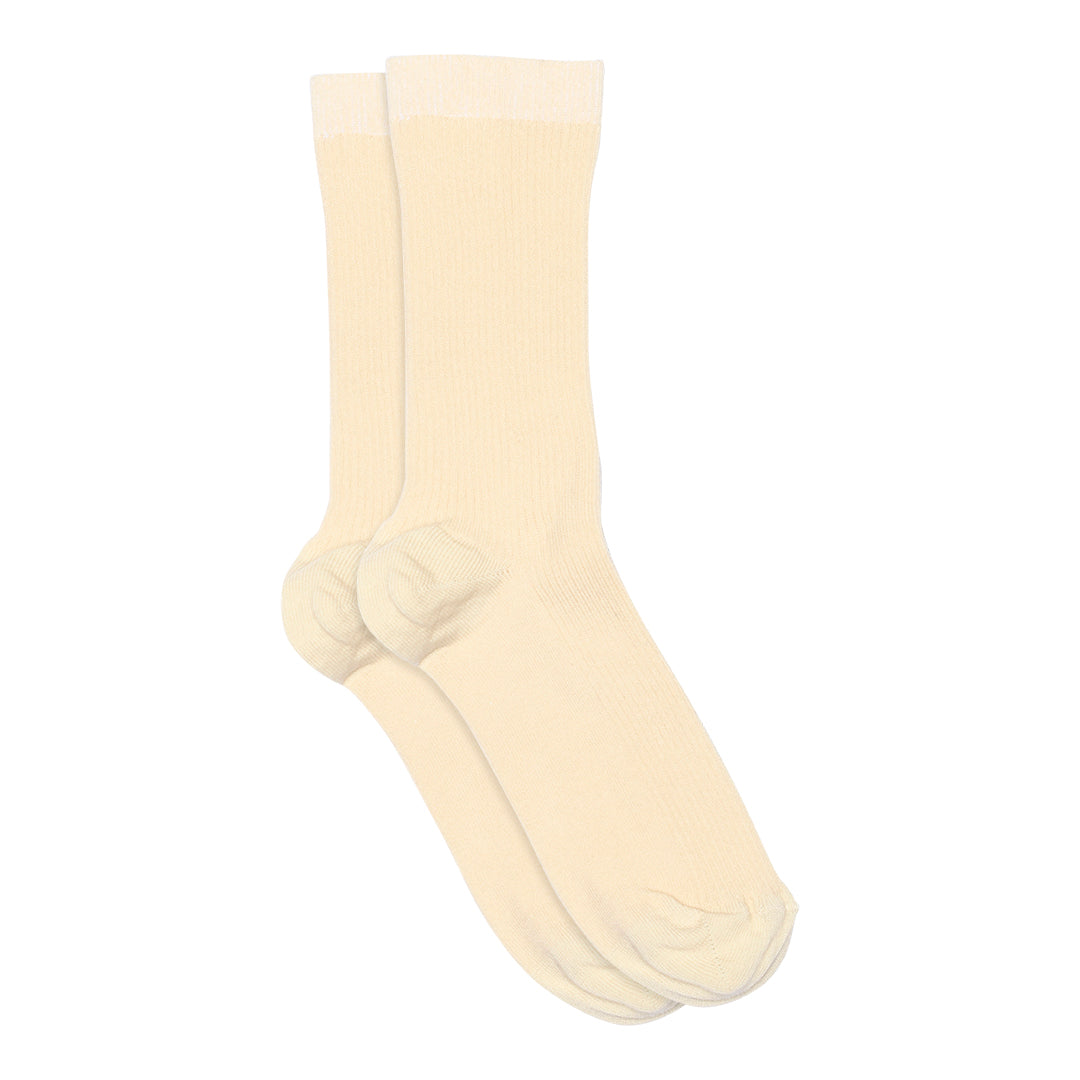 Fine cotton rib socks