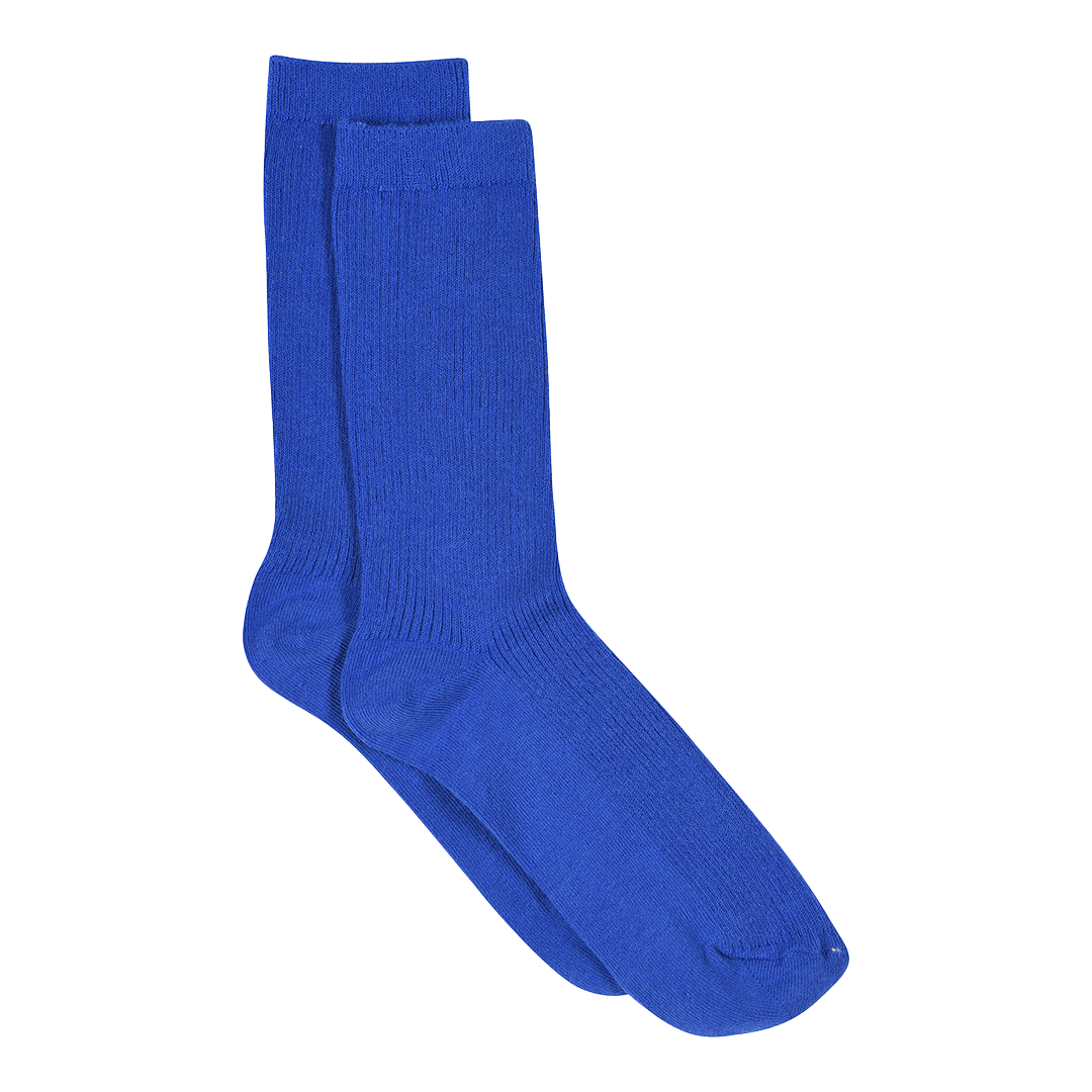 Fine cotton rib socks